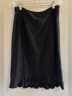 Studio Y Black High-Low Ruffle-Hem Skirt